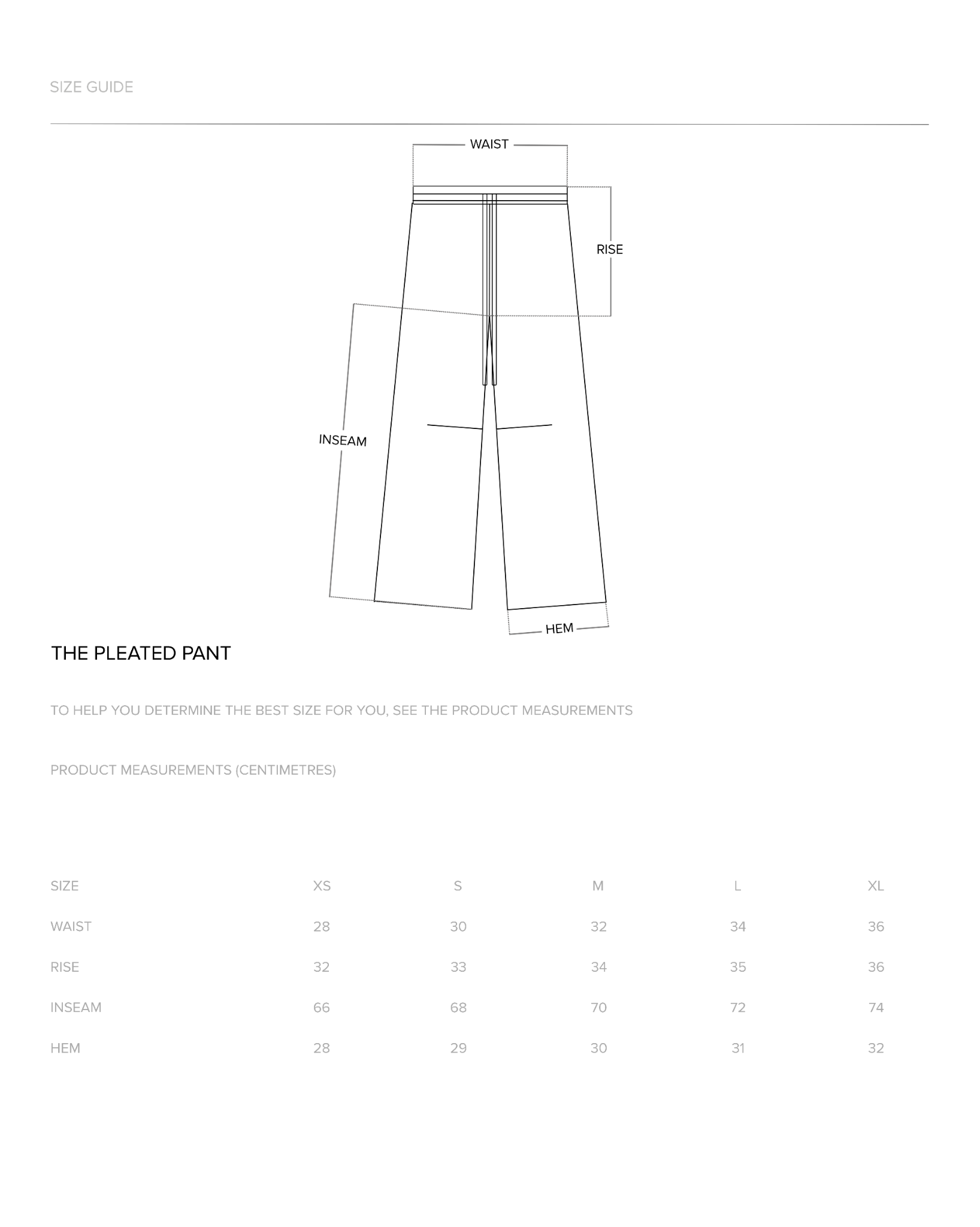 Size guide