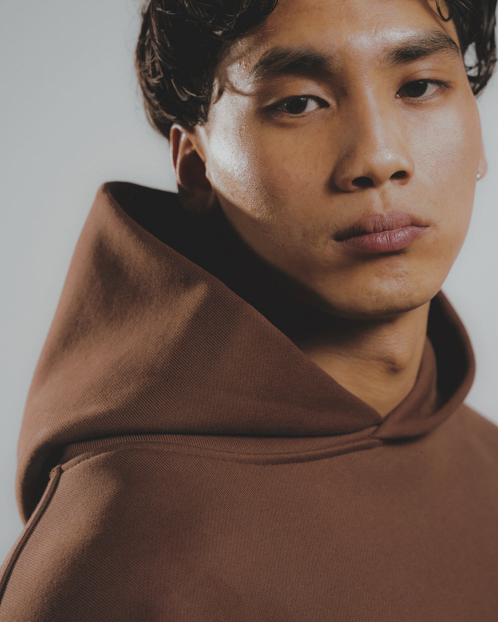 THE HOODED SWEATSHIRT - BROWN