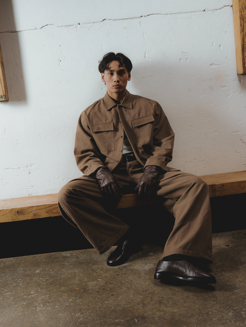 THE JUMBO CANVAS SHIRT - UMBER