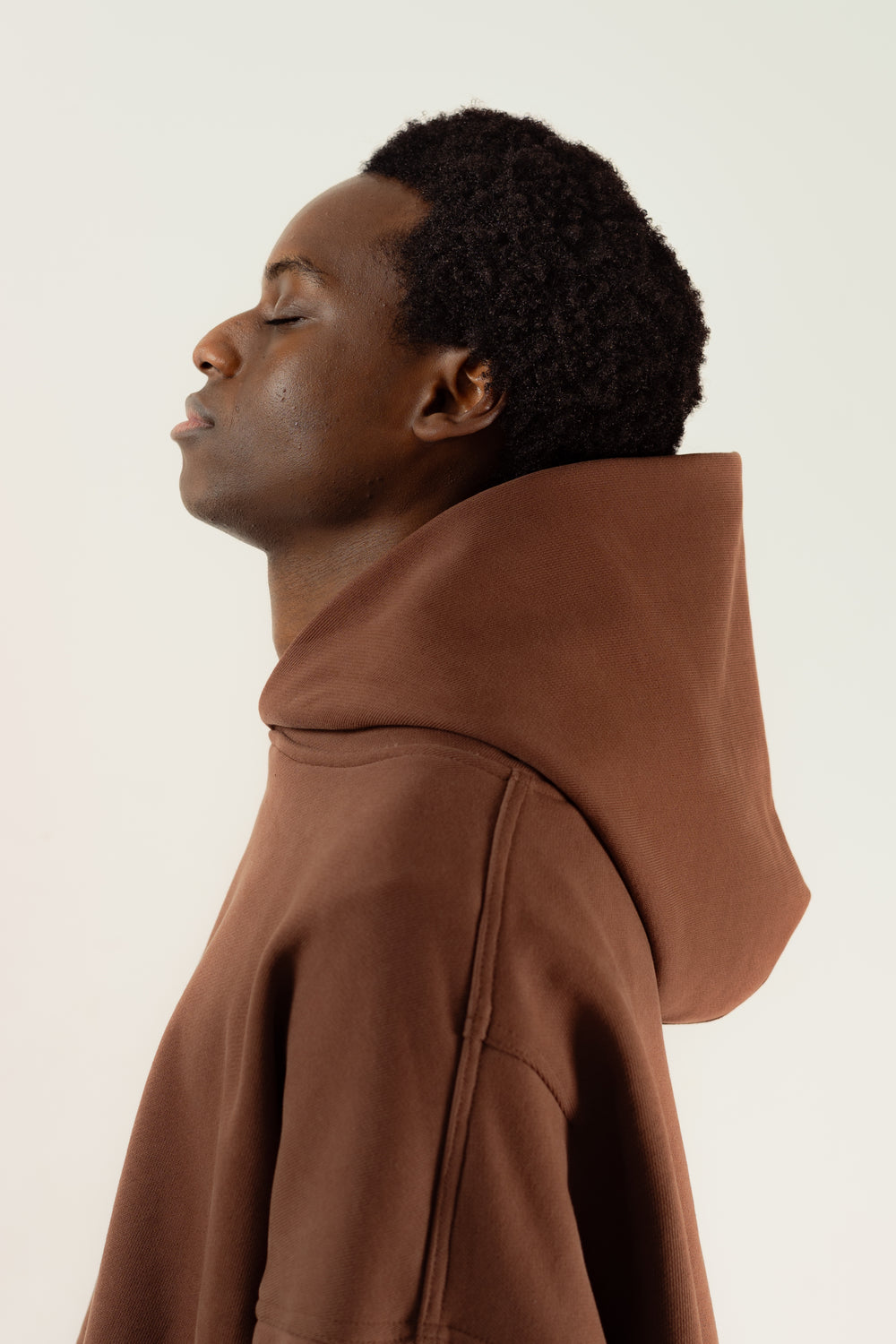 THE HOODED SWEATSHIRT - BROWN