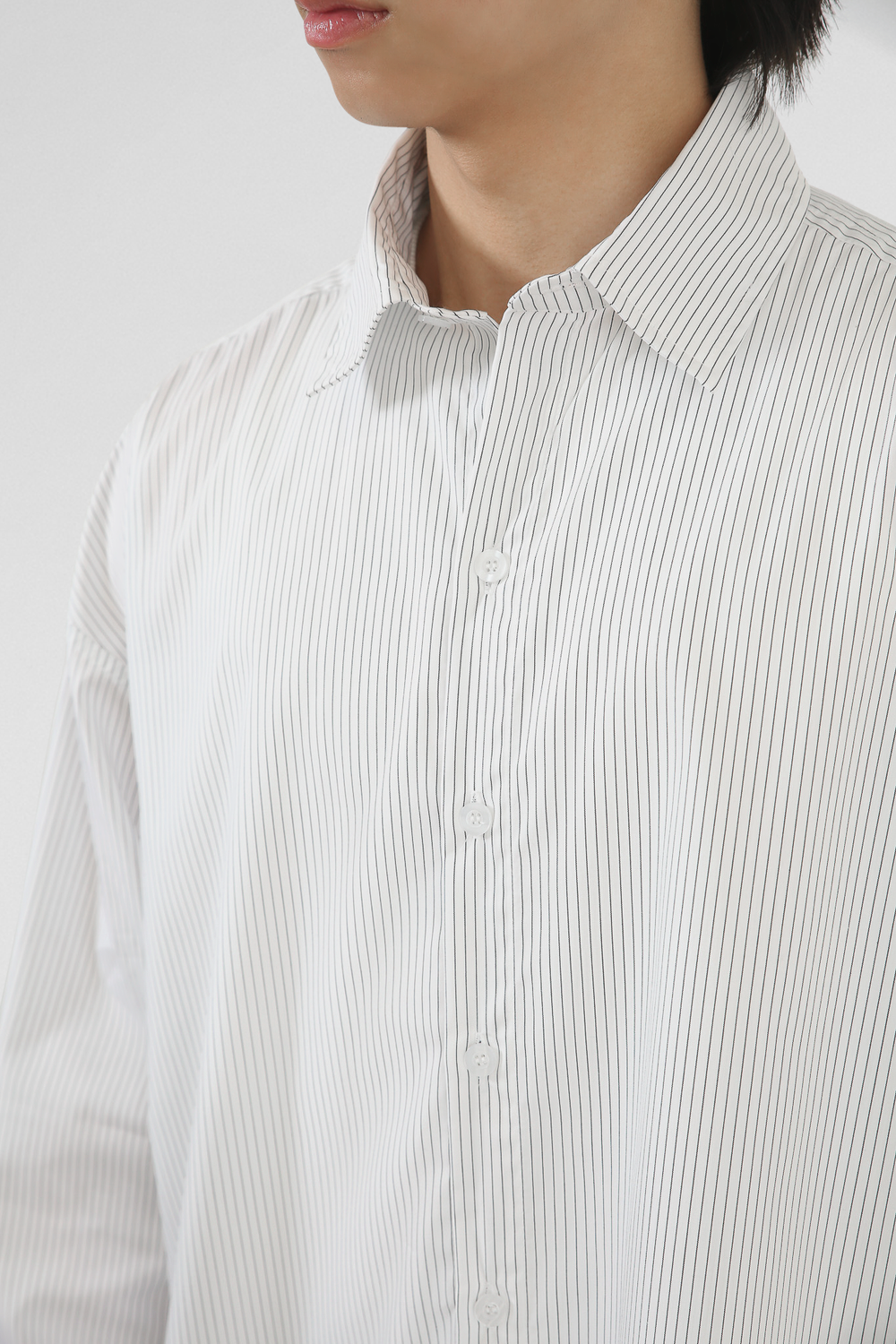 THE LS POPLIN SHIRT - STRIPE