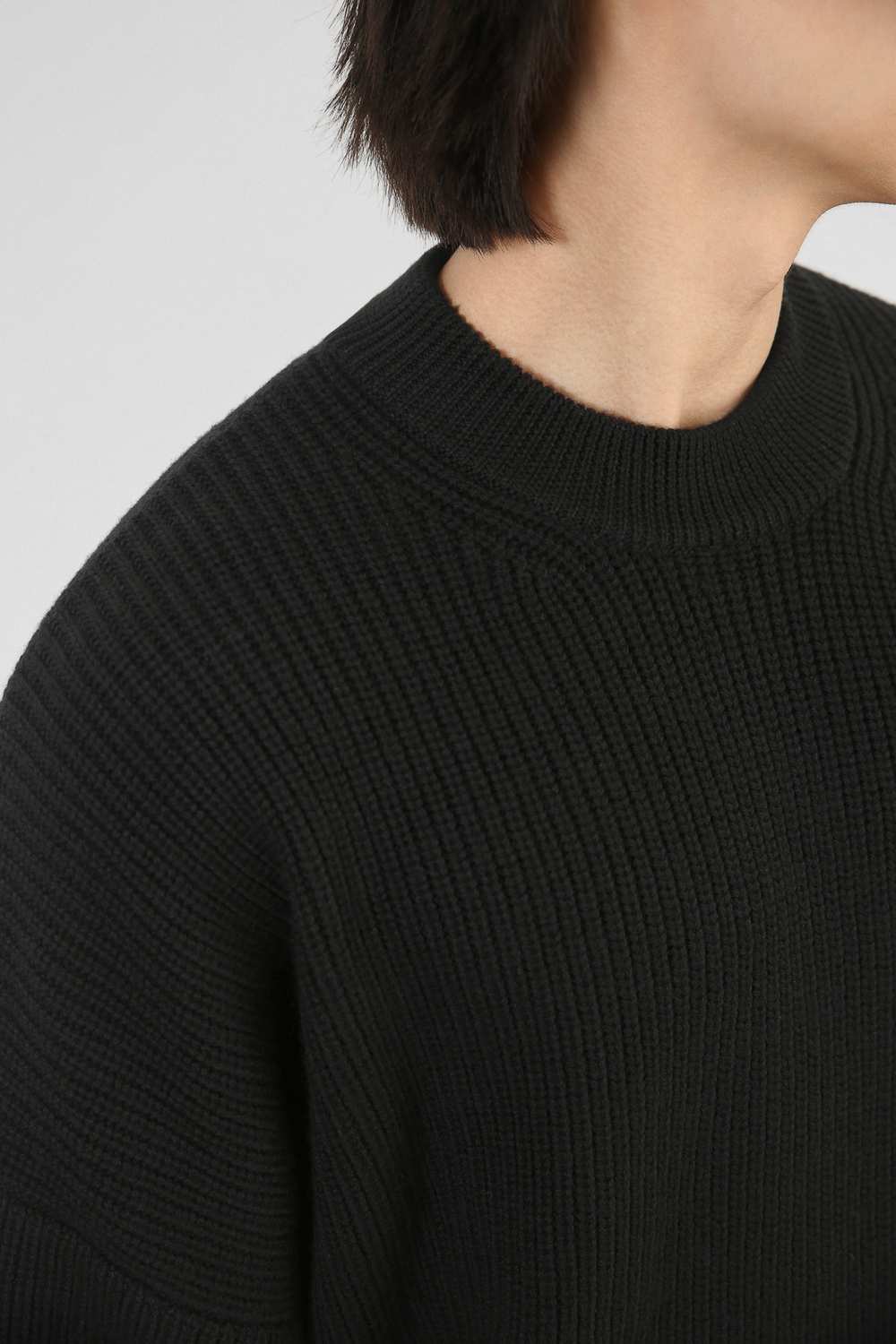 THE MERINO WOOL SWEATSHIRT - BLACK