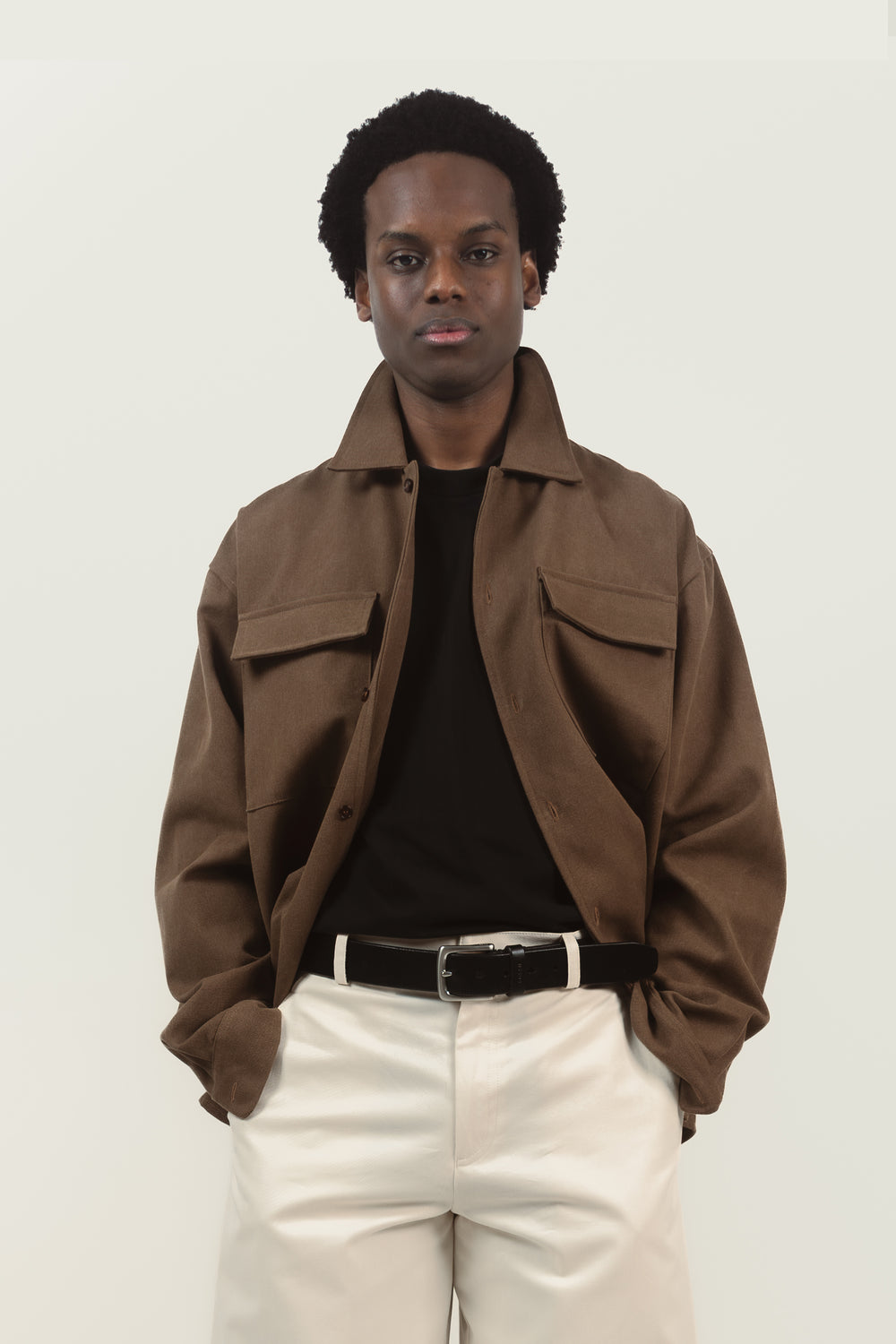 THE JUMBO CANVAS SHIRT - UMBER